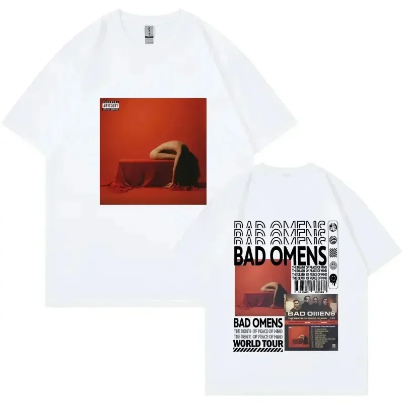 Bad Omens Rock Bands Album WorId Tour Poster Grephic Men's T-shirt High Street Trend Fashion Tops Summer Oversize Cotton Tees