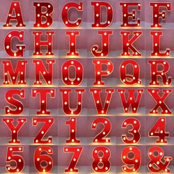 16cm Led Light Letters 26 English Alphabet Luminous Letters Home Club Outdoor Indoor Christmas Party Wedding Room Decoration