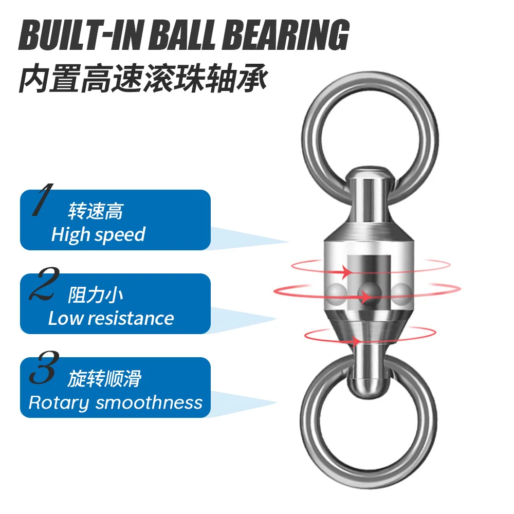 JIGGINGPRO girevoli con cuscinetti a sfera per accessori per la pesca merci da pesca BB girevole pesca in mare