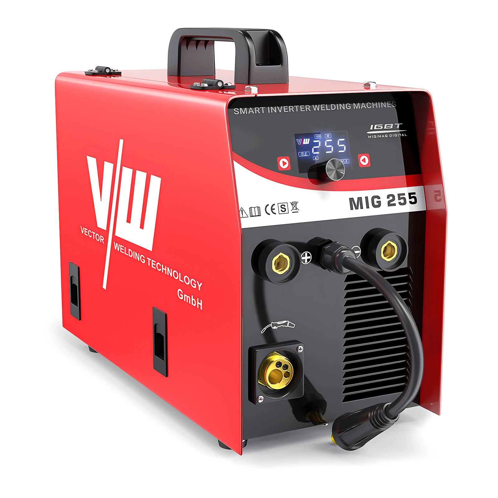 

Stahlwerk &Vector MIG255 1KG/5KG MIG Welding Machine, 200Amp MIG No Gas Use 1.0mm Flux Cored Wire Welders