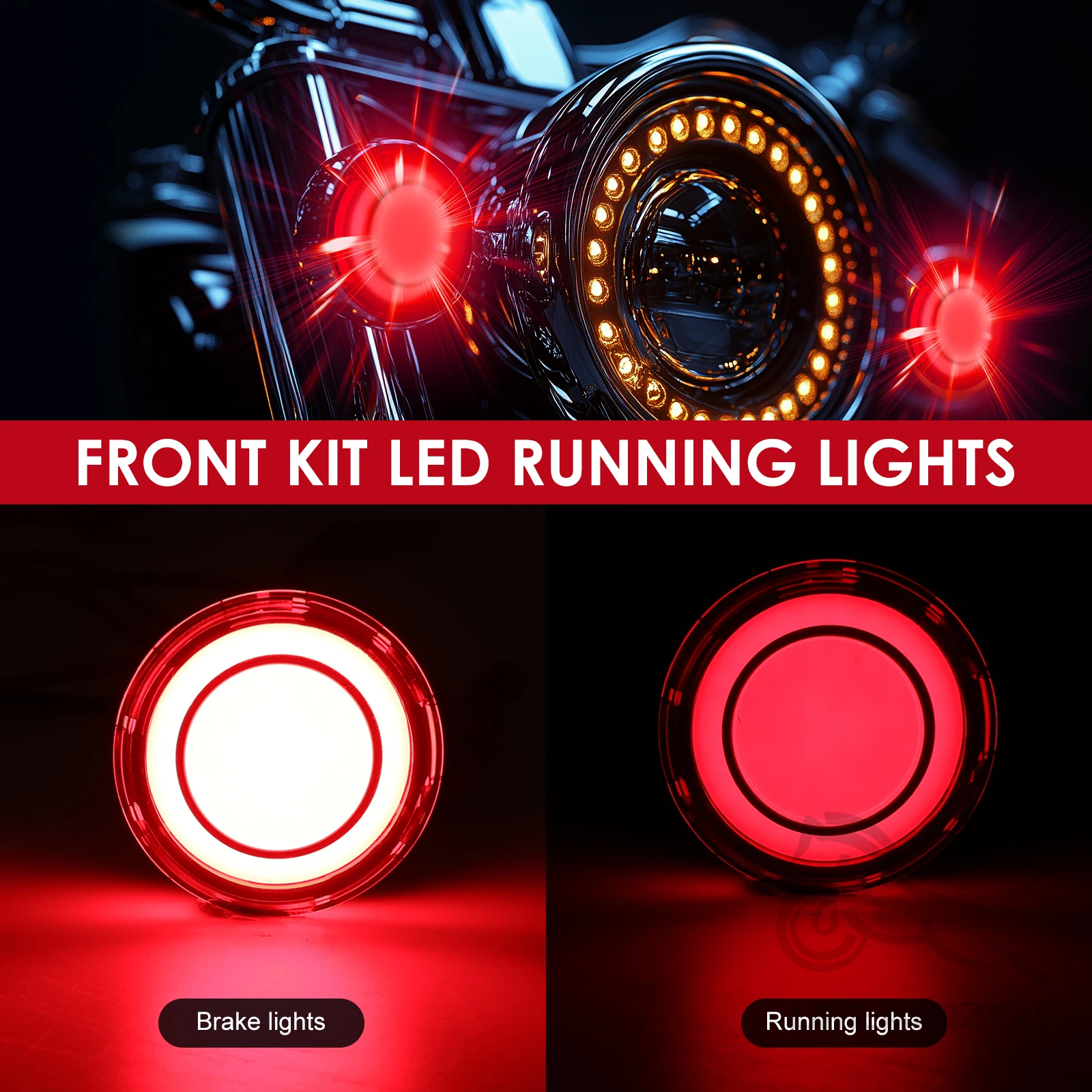 Indicatore di direzione a LED per moto 1156 posteriore da 2 pollici stile proiettile per Harley Softail Touring Dyna Sportster Road King