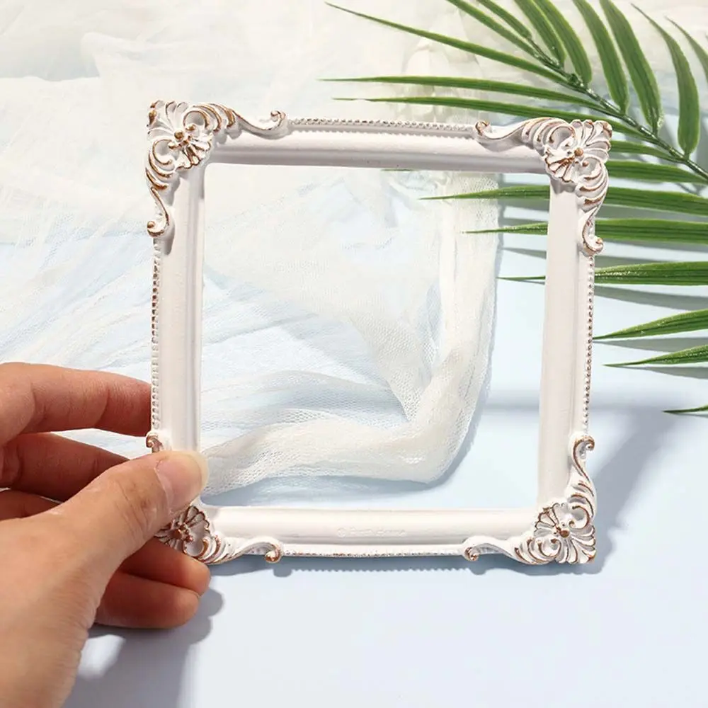 

Mini Photo Frame Shooting Props Retro Pictures Stand Embossed Pattern Nail Art Earrings Display Rack Manicure Nail Tools