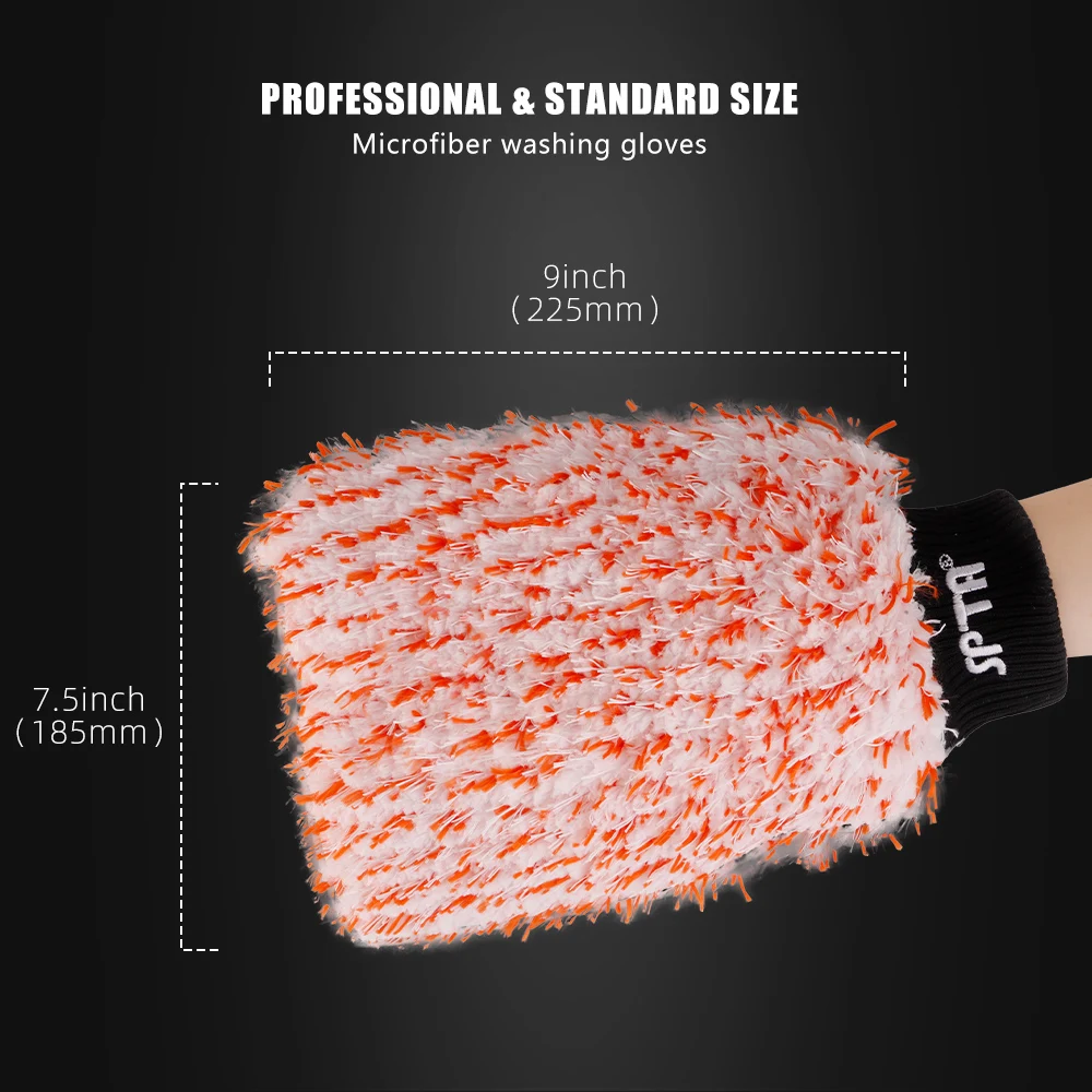 (Bulk Sale)SPTA Car Wash Mitt,Microfiber Washing Gloves,for Effective Washing,Machine Washable,Lint Free,Scratch Free