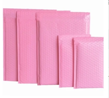 20pcs Bolha Mailers Rosa Poly Bubble Mailer Envelopes acolchoados com vedação automática