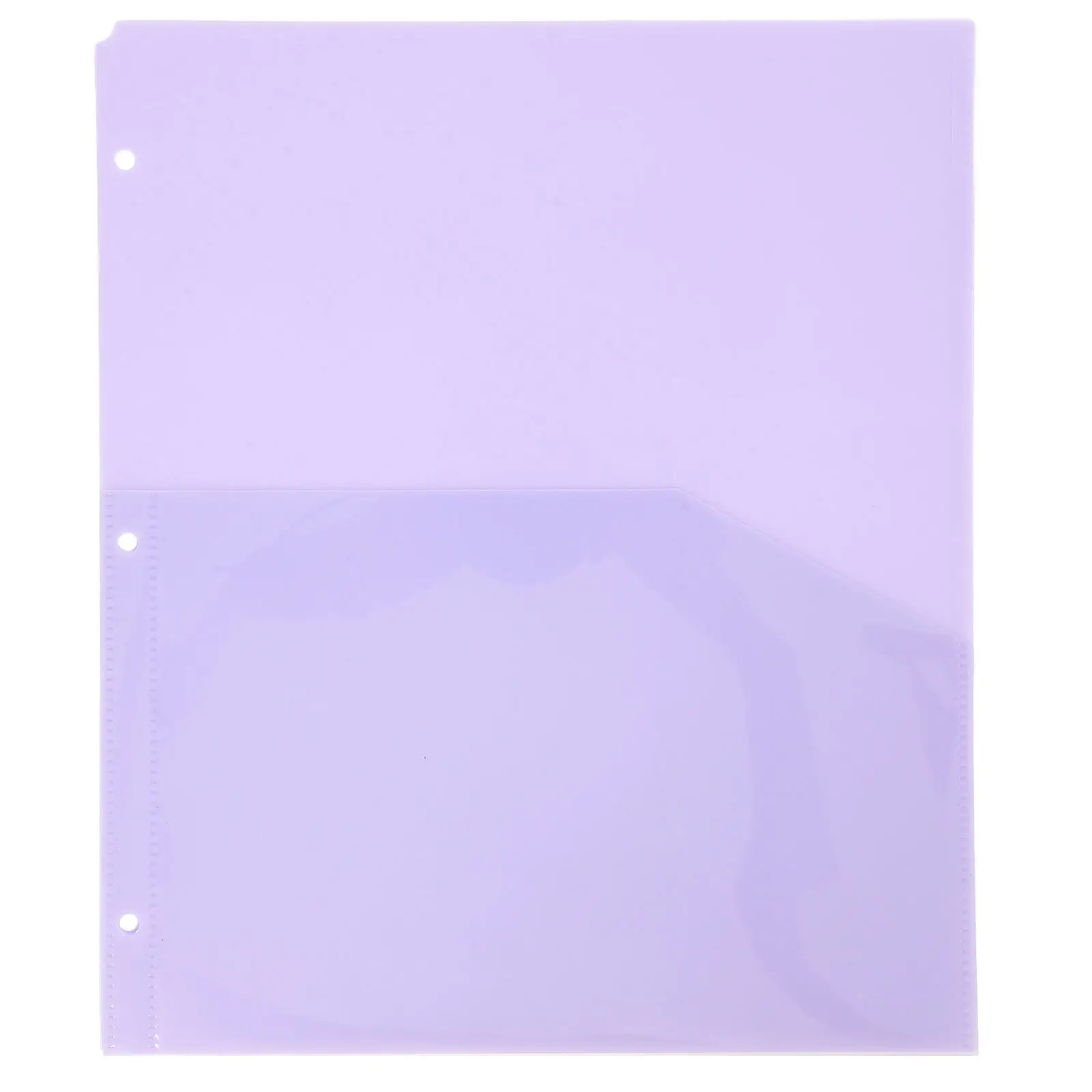 

8Pcs A4 Binder Pocket Dividers Transparent Plastic Folder Document Organizer Top Loading Punched Sleeves for Files Notes