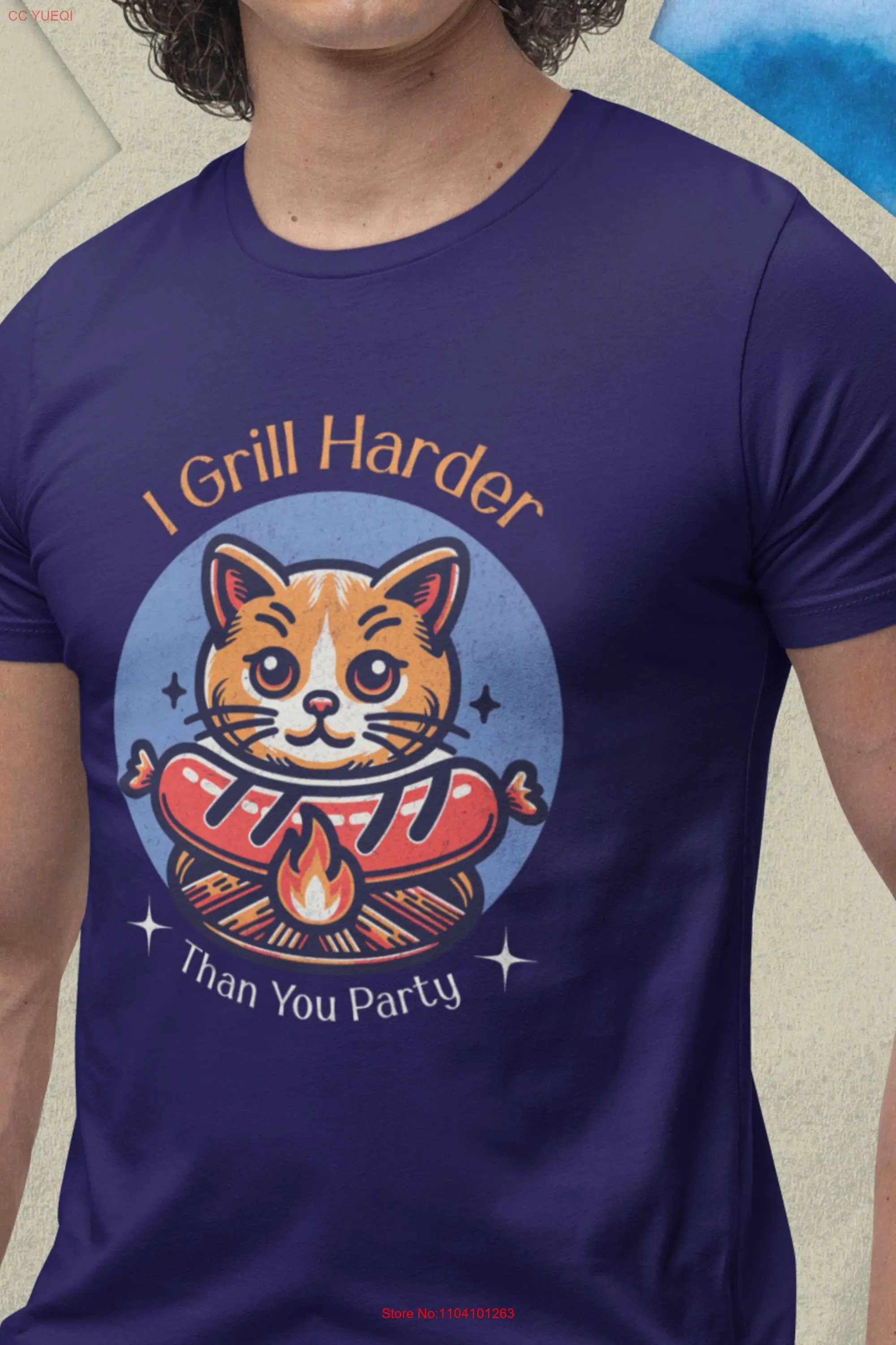 

Grill T Shirt Cat BBQ Smoker Cookout Father s Day Dad Grilling Meat Chicken Lover Christmas gift long or short sleeves