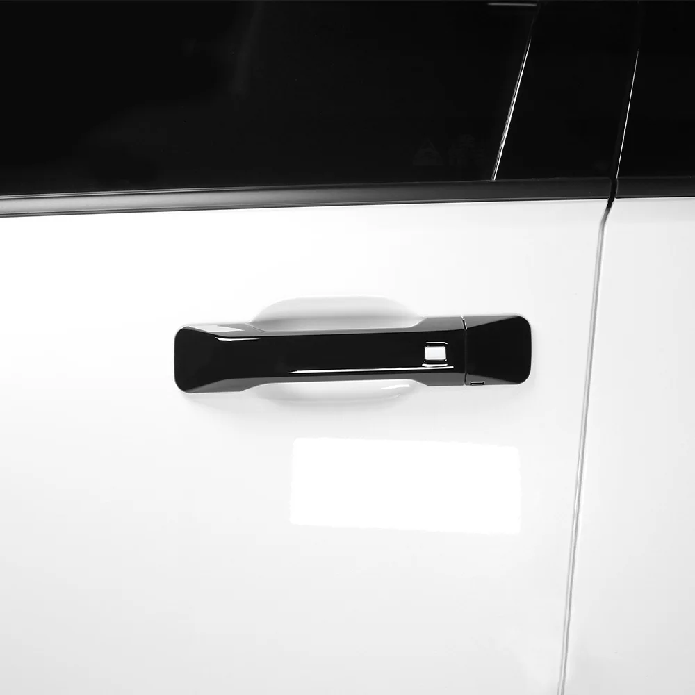 Bright Black Style Exterior Door Handle Cover Trim For Hyundai Santa Fe MX5 2024 Left Hand Drive