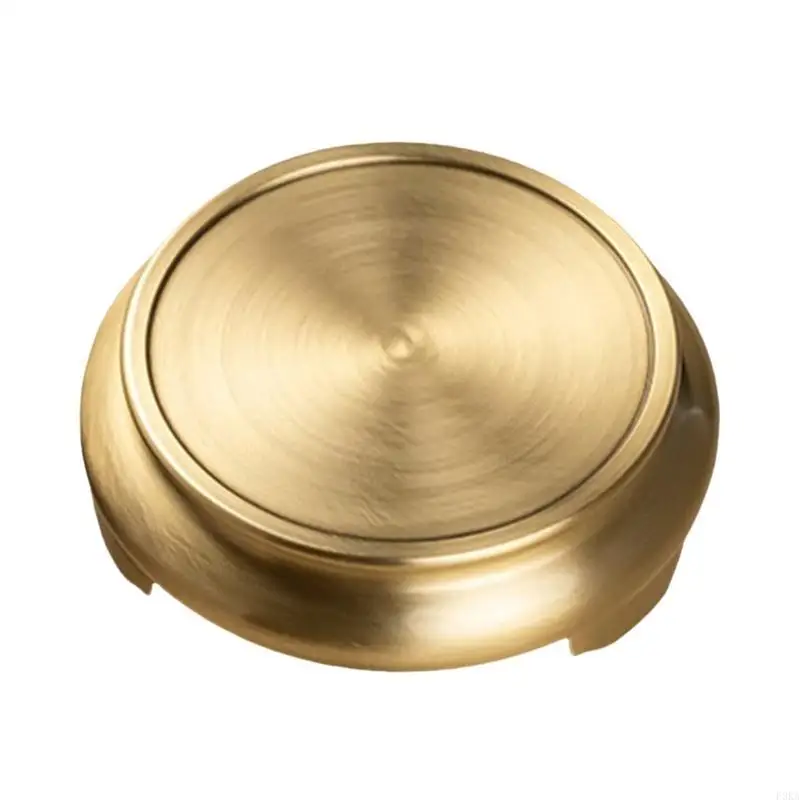  Round Brass Incence Base Stand Holder Three Legged For Stability Enhances Home