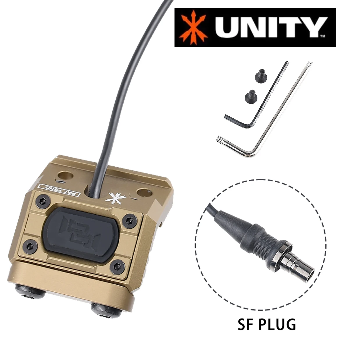 UNITY スイッチ Surefire M600 M300 ホット Mod ボタン圧力 SF プラグエアガン強力なライフル銃武器スカウトライト Modbutton