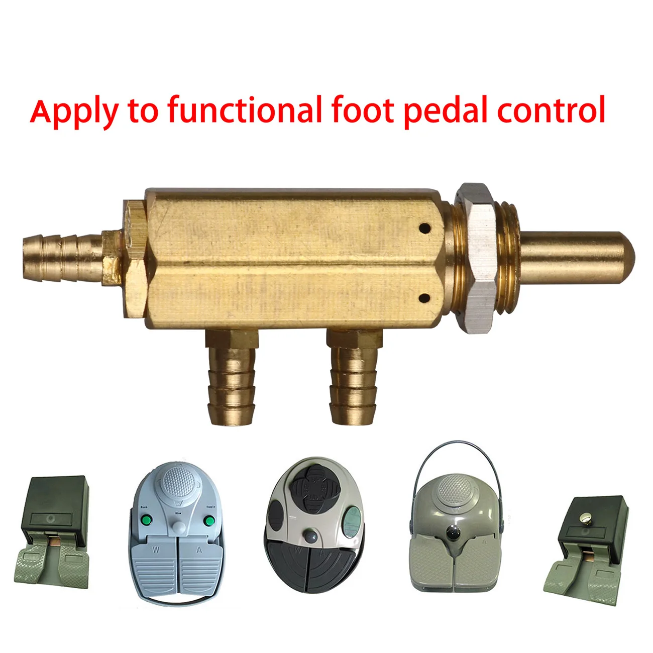 1PC Dental 4 Holes Foot Pedal Switch Valve Copper Chair Accessories Connector For Dentist Chair Dentistry Accessories