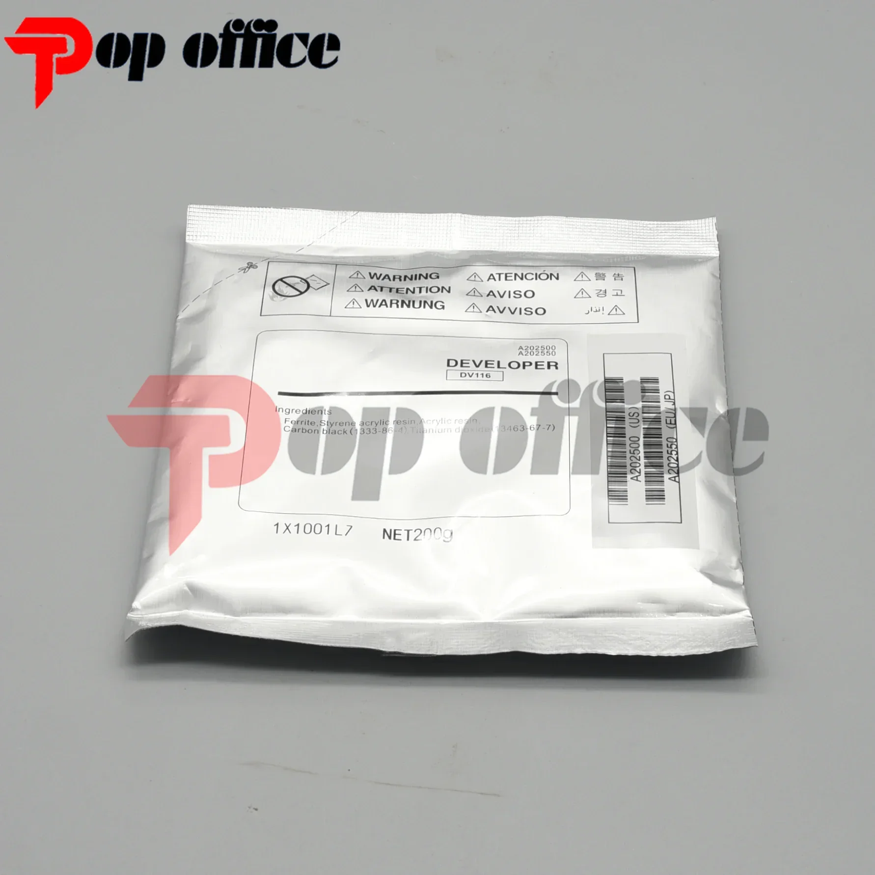 1PCS DV116 Polvo Revelador USADO para Konica Minolta Bizhub DI184 164 7718 6180 185 195 Revelador