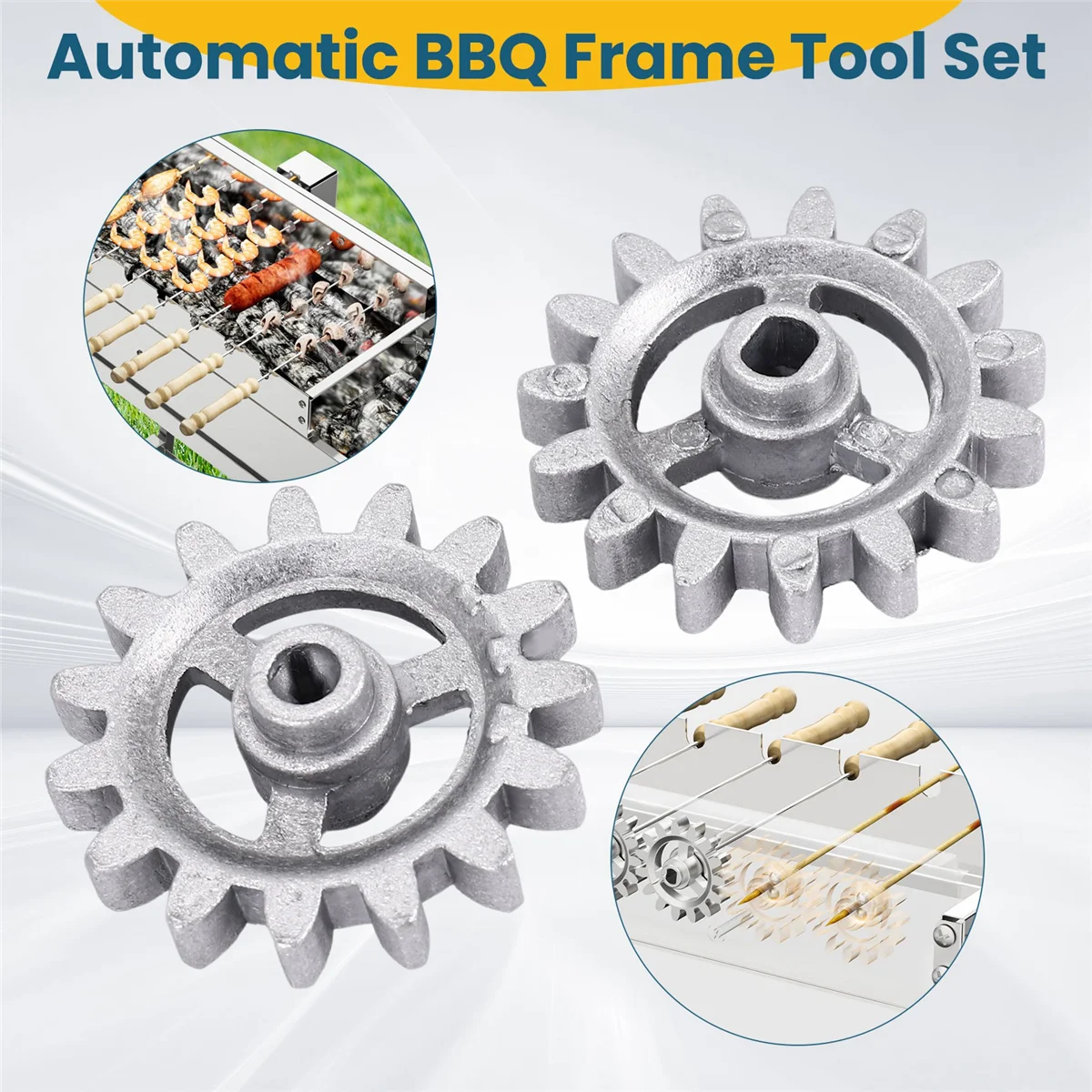 Новая рамочная шестерня «сделай сам», автоматические вращающиеся аксессуары для инструментов для барбекю, шестерни с электродвигателем для всех видов плоских игл для выпечки