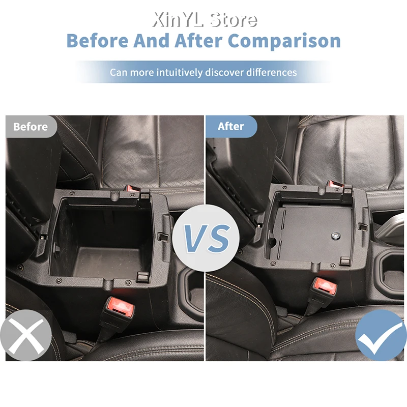 Car Center Console Armrest Safe Vault Lock Box For Jeep Wrangler JL For Jeep Gladiator JT 2018 Up Auto Interior Accessories