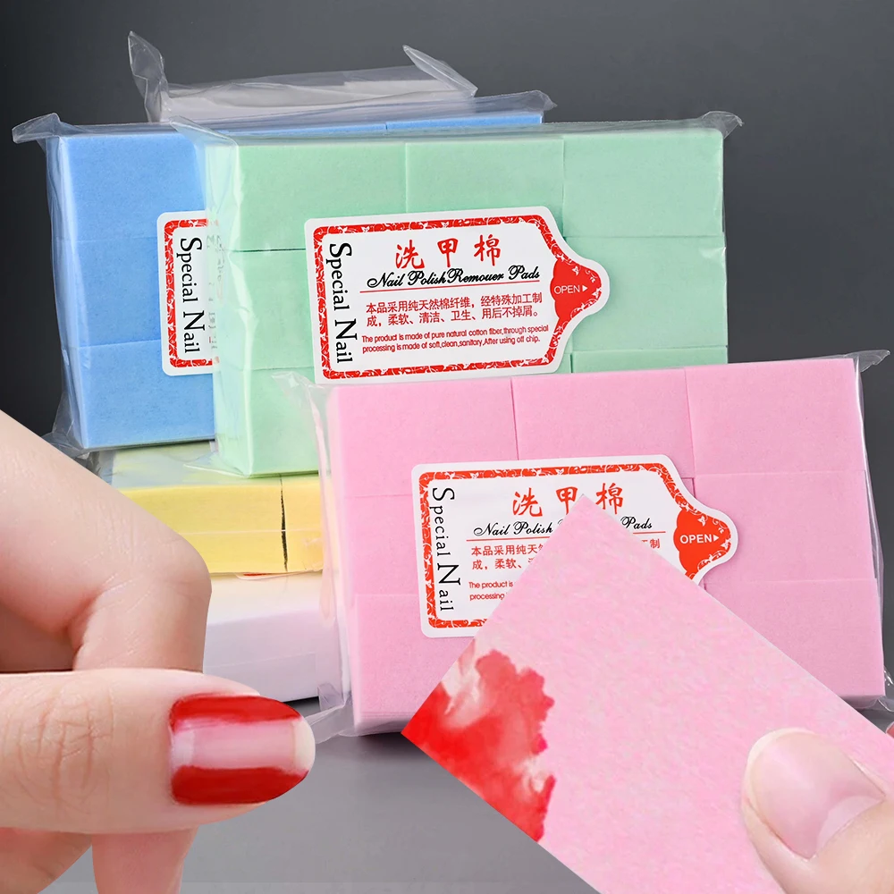 1000/600/500/100 sztuk paznokci bawełniane UV żel polski chusteczki do usuwania papierowa podkładka do paznokci wytrzyj czysty Manicure niestrzępiące się serwetki bawełniane do paznokci