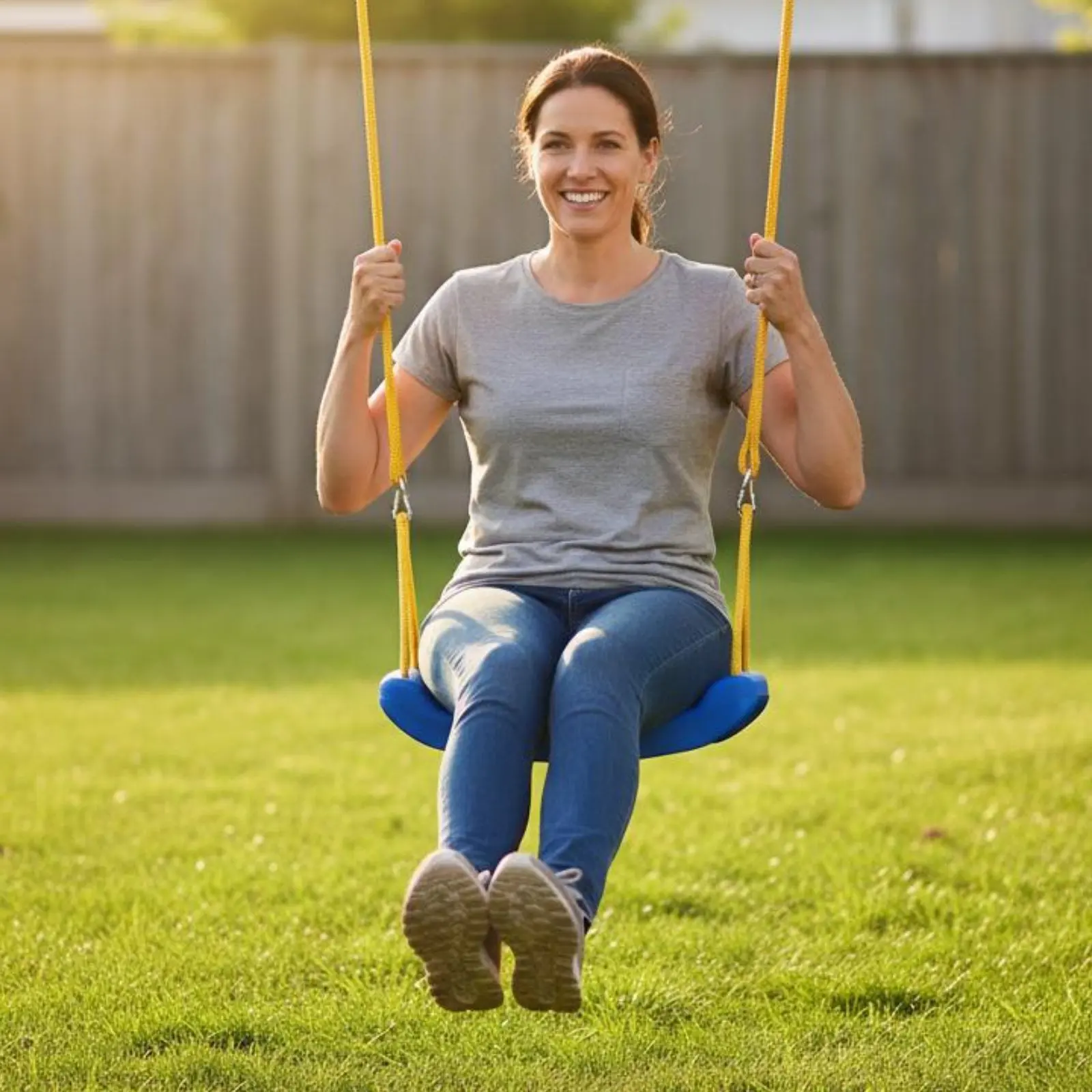 Board Swing Long-Lasting Curved Swing Seat Hanging Swing Chair Chair Portable Play Equipment Space Saving for Adults, Outdoor