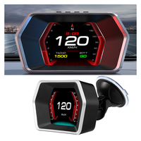 High Quality OBD2 Gauge Car P17 HUD Head up Display Smart Digital GPS Speedometer Voltage Water Oil Temp Gauge Auto Electronics