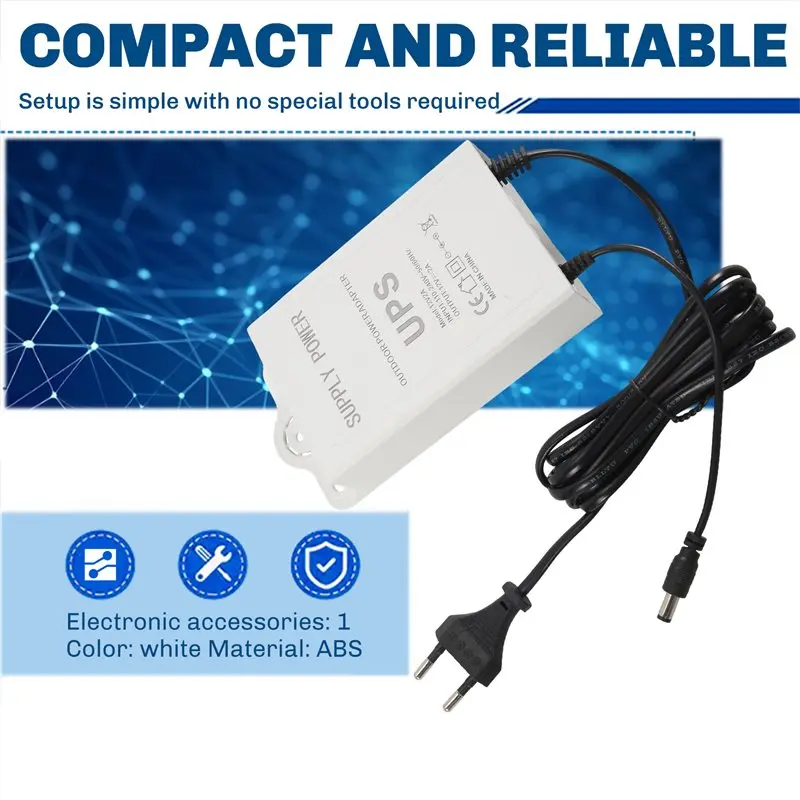 12V-2A Uninterruptible Power Supply For Wifi, Modem, Router, Security Camera Mini UPS Battery Backup Protector-AEF7