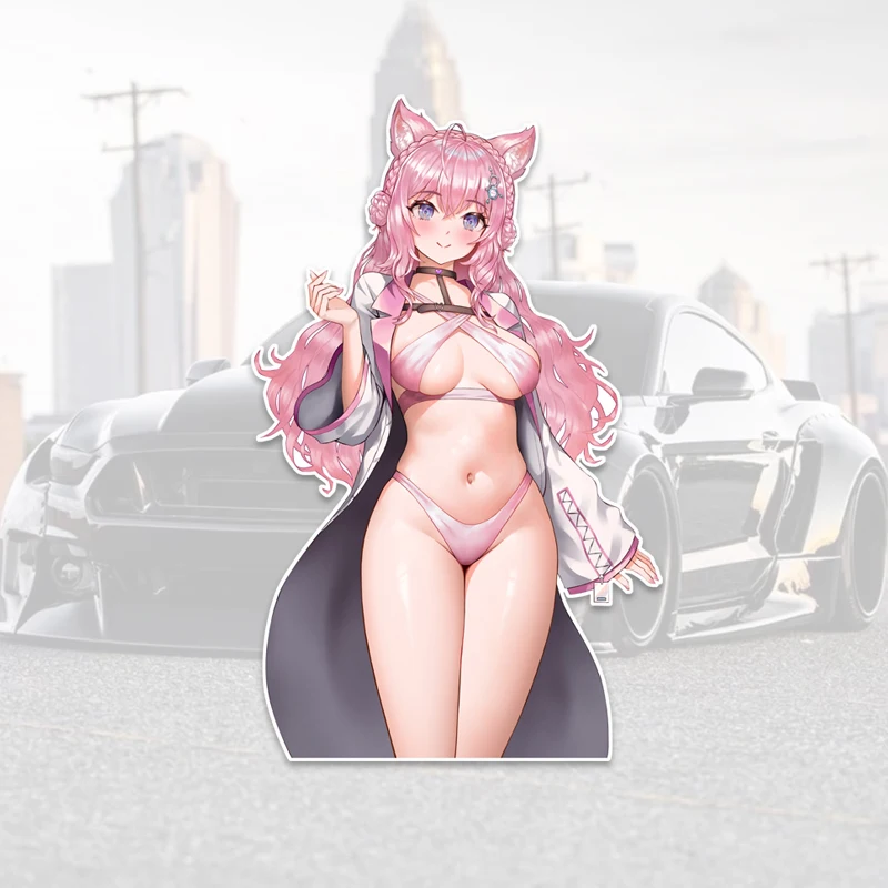 

1pc Anime Cartoon Cat Ear Decal Surfboard Auto Car Lable Waterproof Vinyl Caravan Bumper Decoration