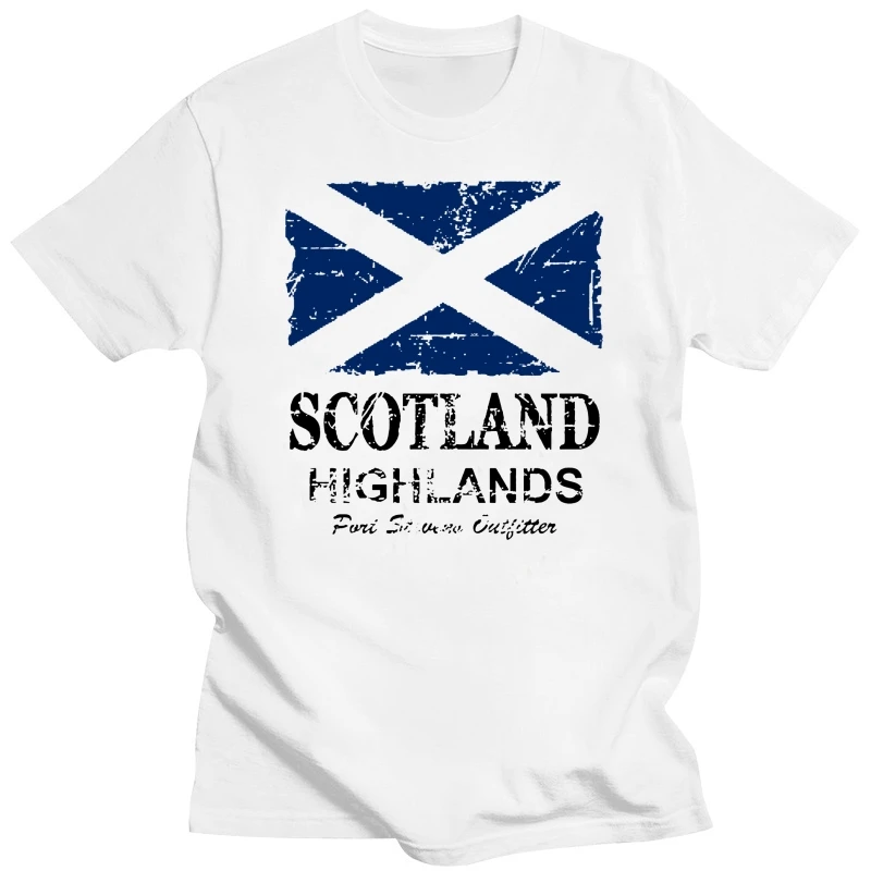 Scotland Scottish Flag T-shirt For Men Plus Size Cotton Team Tee Shirt 4XL 5XL 6XL Camiseta