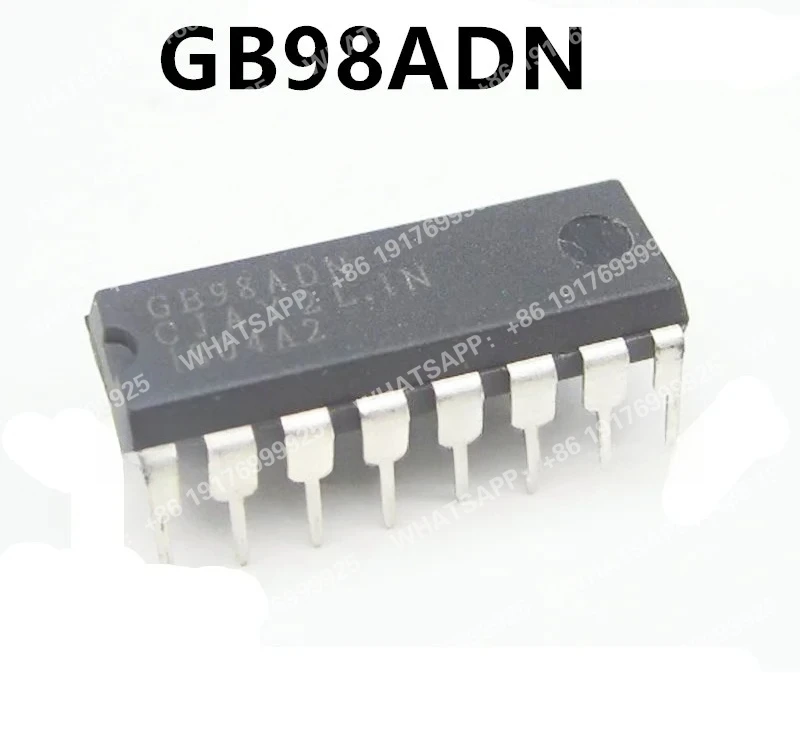 50 piezas, chip de retroiluminación LCD GB98ADN GB98 nuevo, DIP16 IC, chip integrado recto, circuito integrado IC, módulo de controlador de alimentación