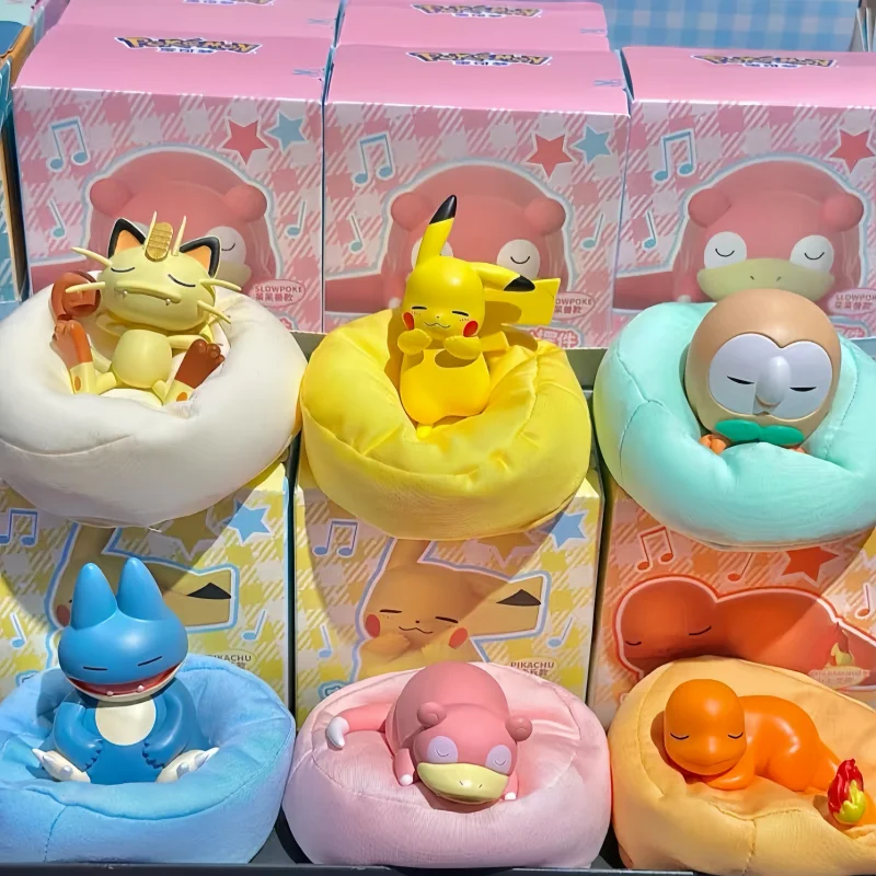 Nouveau en Stock véritable Pokemon Eevee Position de sommeil série boîtes aveugles Sylveon Umbreon Flareon Jolteon modèle de décoration de bureau
