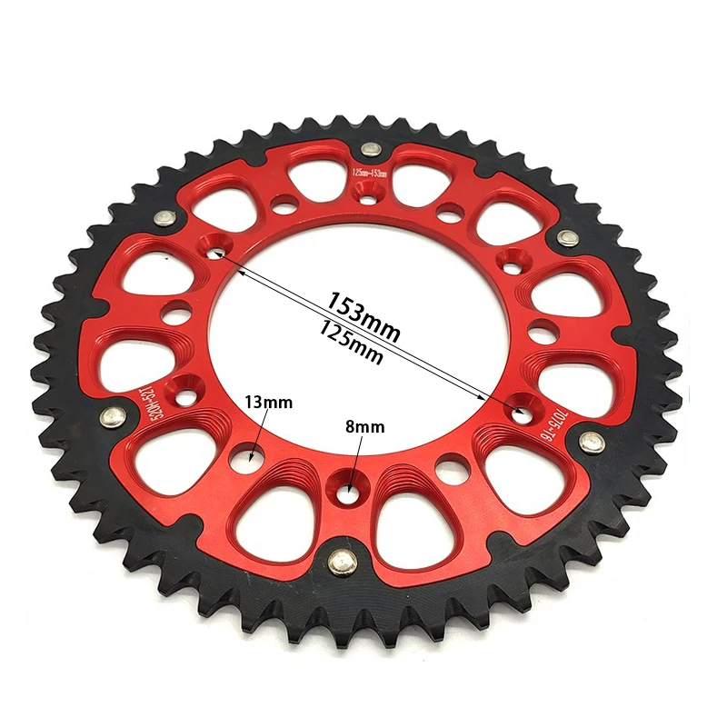 Motorcycle Rear Sprocket Crankset Big Fly Gear Aluminum alloy 7116 For CR CRF 125 150 250 450 BSE Z1 Z2 Z4 Z6 Z8 KAYO T6 T4 K6R