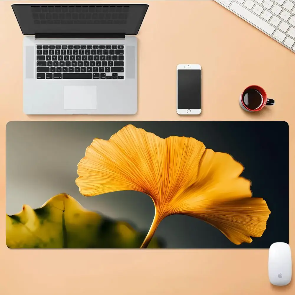 

Ginkgo Mouse Pad Desk Mouse Pad Cute HD Desk Pad Extended Gaming Keyboard Mats Large XXL Gamer Mousepad 90x40