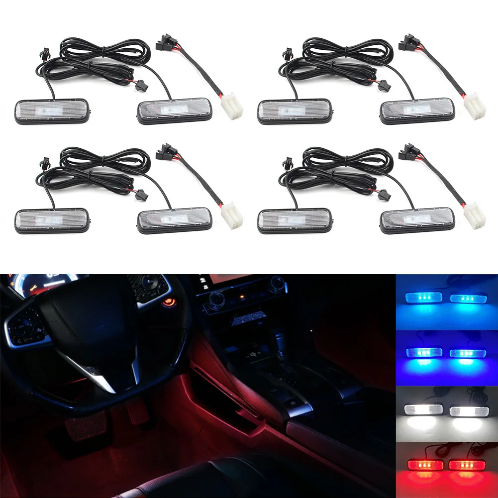 Luces ambientales interiores LED para coche, 2 uds., para Honda 10th Civic 2016 2017 2018 2019 2020 2021