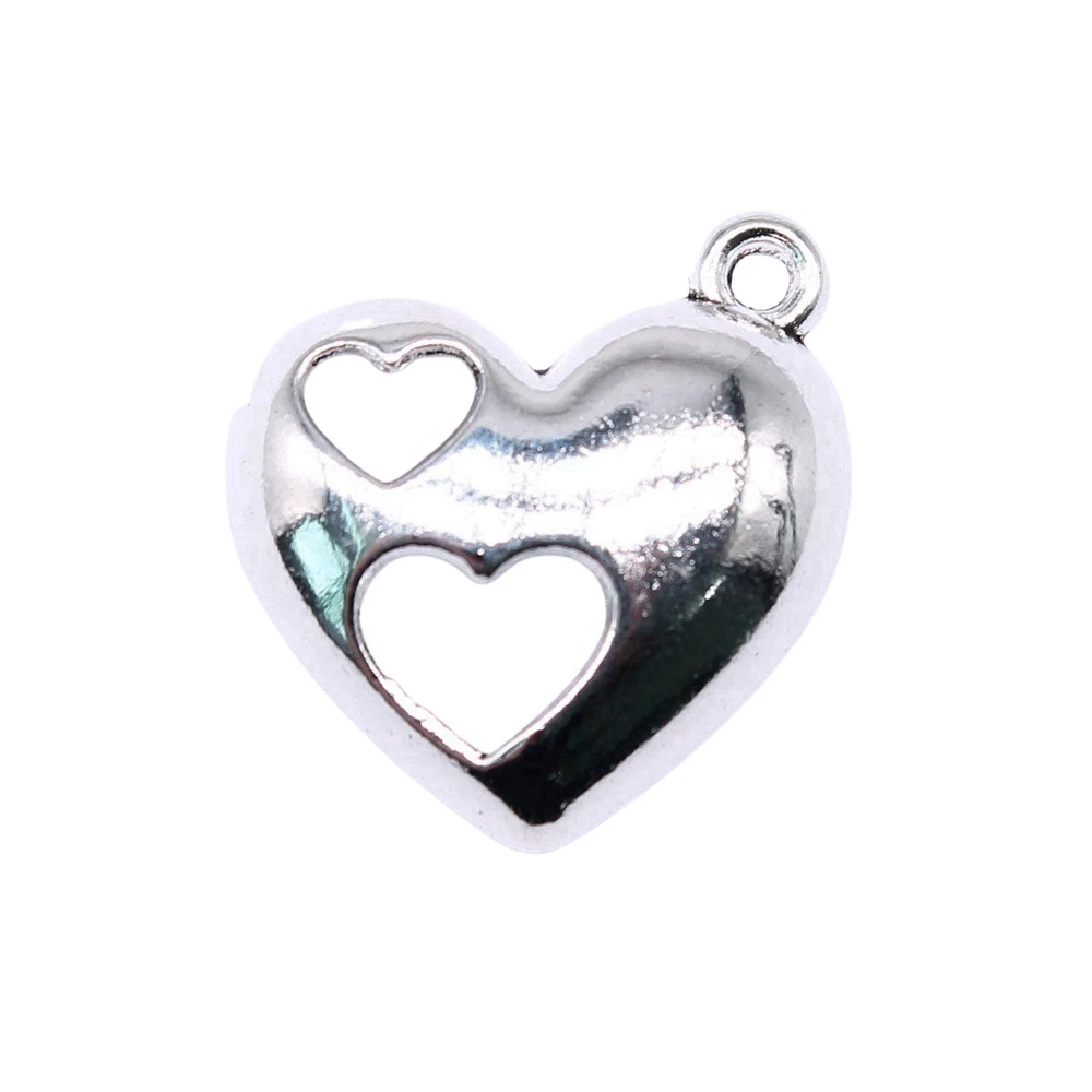 Car Pendant Heart Charms Jewelry Making 21x19mm 10pcs