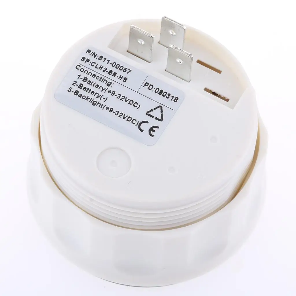 

Boat Parts Hour Meter Gauge Stainless Steel Waterproof 52mm Marine Timer Instrument for Precise Tracking