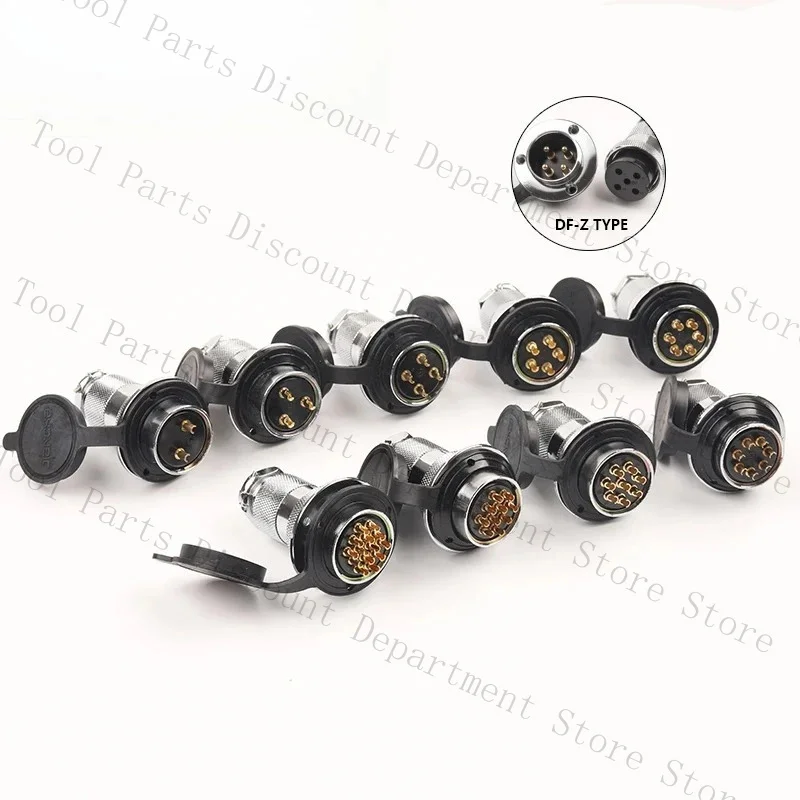 1 Set DF30 GX30 Aviation 2 3 4 5 8 10 14 Pin Female Plug & Male Socket Circular Flange Wire Connector