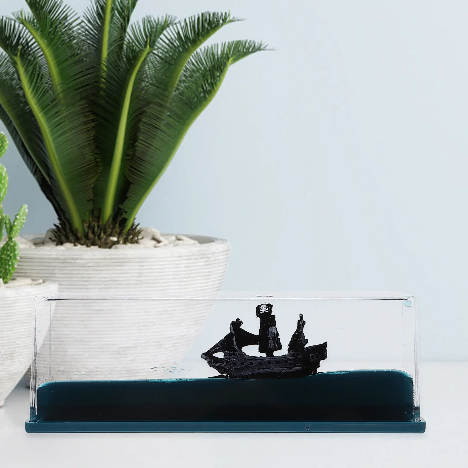 Fluid Drift Bottle Desktop Ornament – Swinging Ocean Stress Relief Gift for Home, Graduation & Birthday