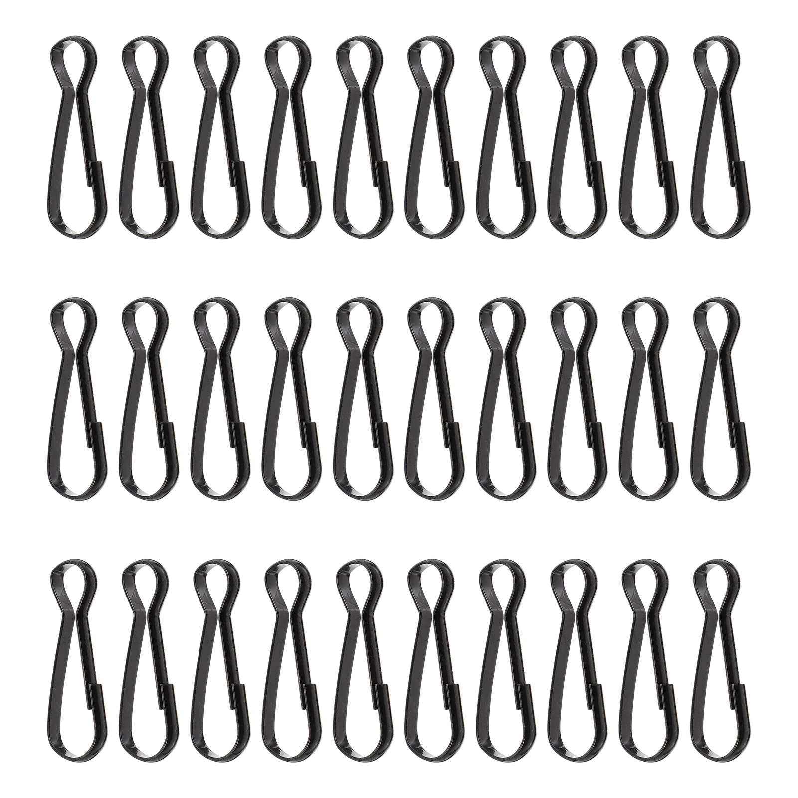 100 Pcs Hook up Key Ring Clip Snap Flag Pole Accessories Open Quickly Hooks Metal Spring Safety Chain