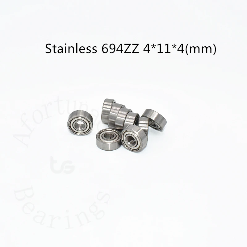 

Stainless steel bearing S694ZZ 694ZZ 10 Pieces 4*11*4(mm) free shipping antirust metal sealed Mechanical equipment parts