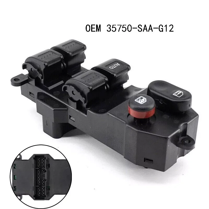 High quality Electric Power Window Control Switch 35750-SAA-G12 For Honda Jazz 03-08 35750SAAG12 FREE SHIPPING!!!