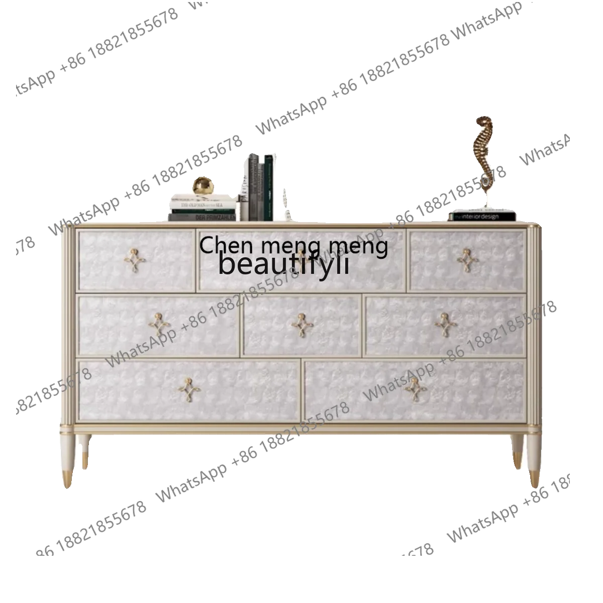 

American Entrance Cabinet Modern Side Cabinet Solid Wood Storage Chest of Drawers Bedroom Drawer Storage Cabinet Furniture