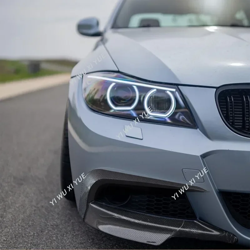 Front Bumper Lip Splitter Per BMW 3 Series E90 2008-2012 LCI – Set 2 Pezzi In ABS Nero, Look Sportivo Ma Non Aggressivo, Installazione Professionale Consigliata