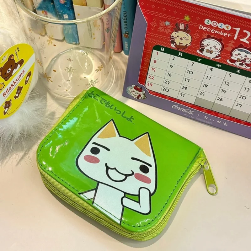 New Cute Toro Cat Classic Coin Purse Card Bag Short Wallet Storage Bag Cartoon Anime Peripheral Set Storage Bags Student Wallets