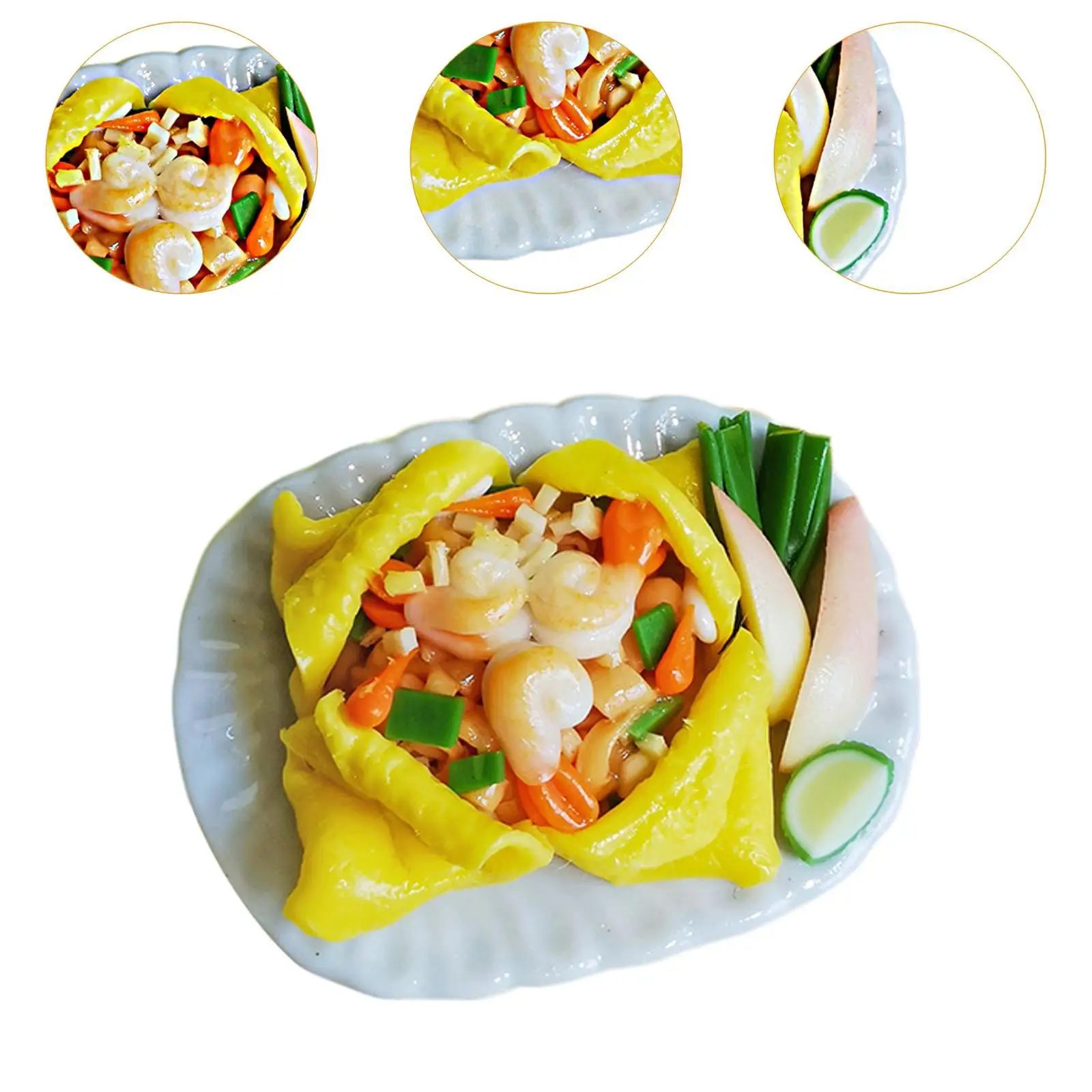 Dollhouse Food Toy, Kitchen Play Food Ceramic Clay Portable Doll House