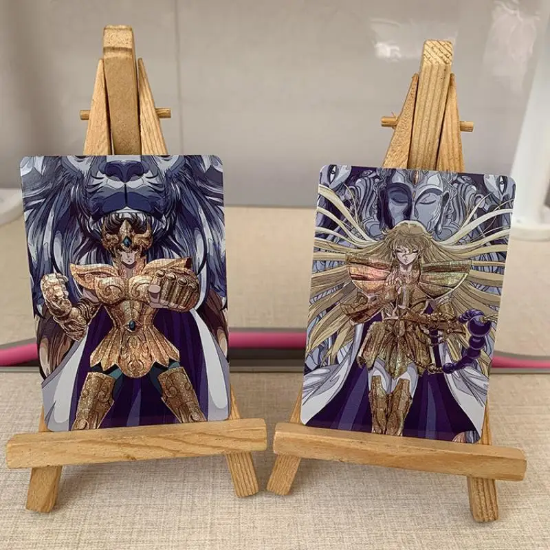 Gold Saint Seiya แฟลชการ์ดวาดด้วยมือ Series Diy ชุด 12 แผ่นอะนิเมะคอลเลกชันเกมการ์ดของขวัญสําหรับเพื่อน