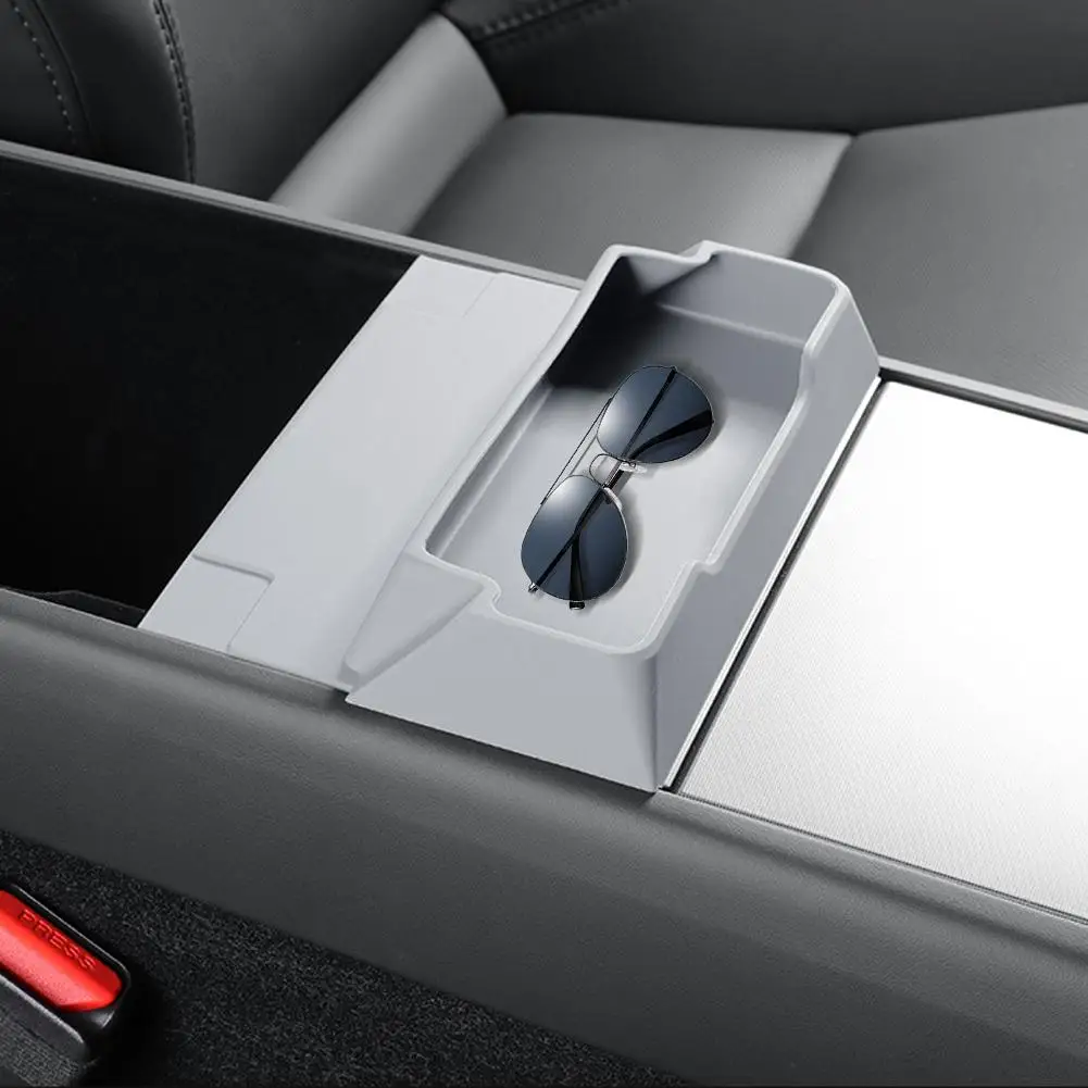 سيارة التحكم المركزي علبة نظارات ل تسلا Model3/Y إطلاق 2025 + العرعر سيليكون مسند الذراع صندوق تخزين المنظم اكسسوارات G9S1 #5