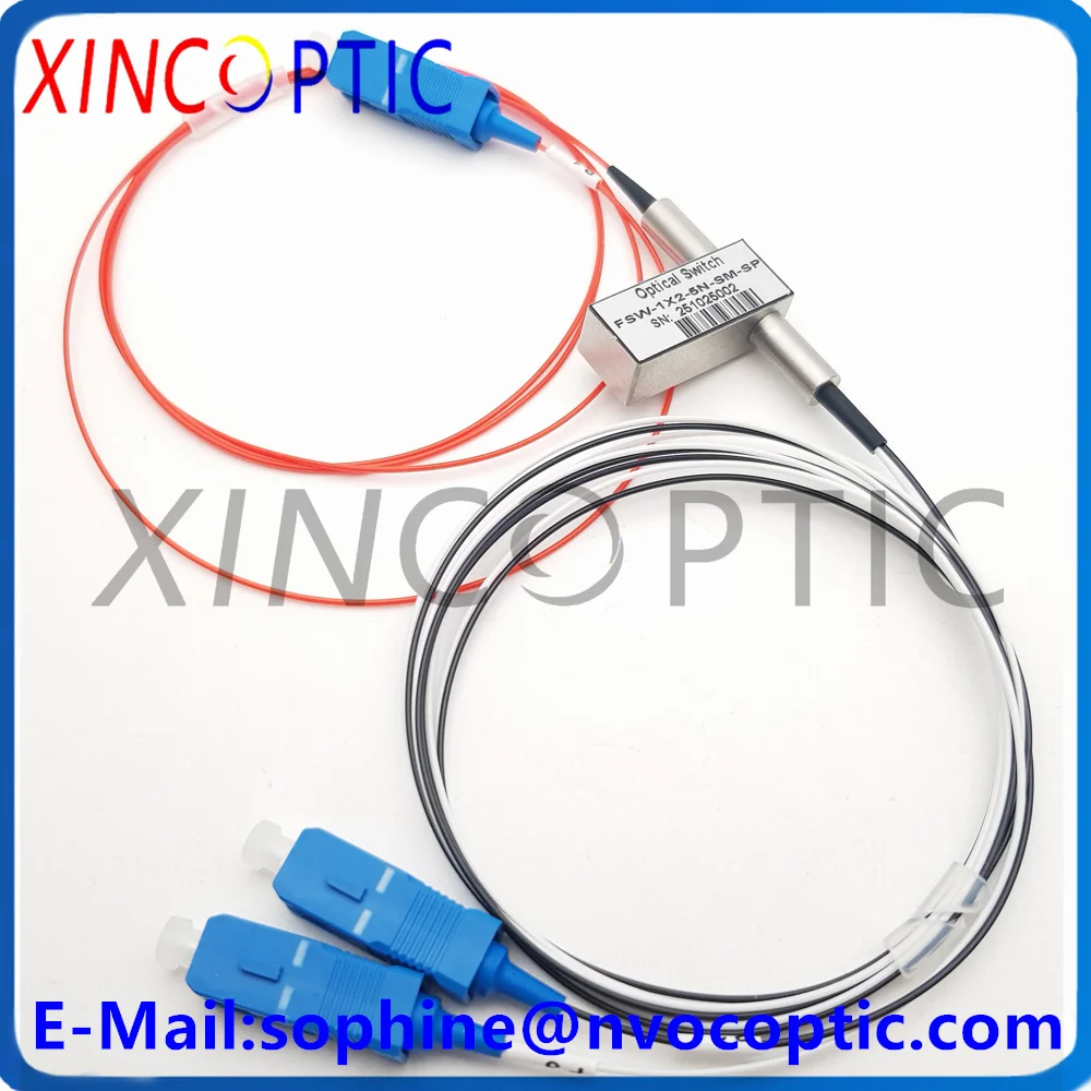 

1X2 Mechanical Optic Switch,Non-latching 1310/1550nm 0.9mm Tight Buffer 1x2 3V OSW Single Mode Optical Switch With LC/FCAPC SC