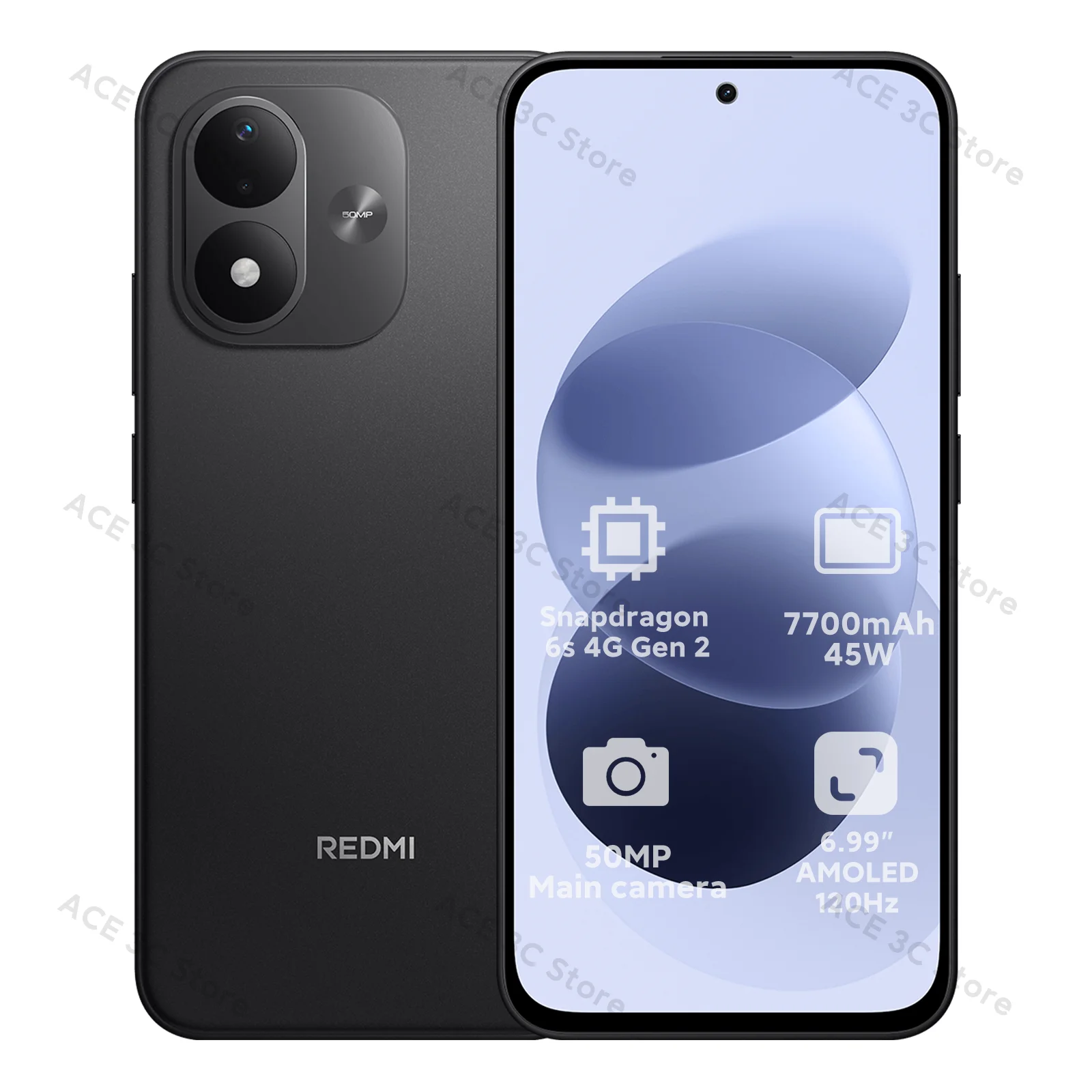 Wereldwijde versie Redmi Note 17 4G Snapdragon 6s 4G Gen 2 7700 mAh (typ.) batterij 45 W opladen 6,99 inch 120 Hz AMOLED-scherm Xiaomi-mobiele telefoon