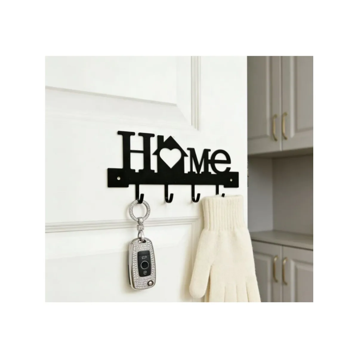 

1pc Heart-Shaped Key Holder Housewarming Gift for Home Decor Entranceway storage hooks. Easy to install.Valentine’s Day