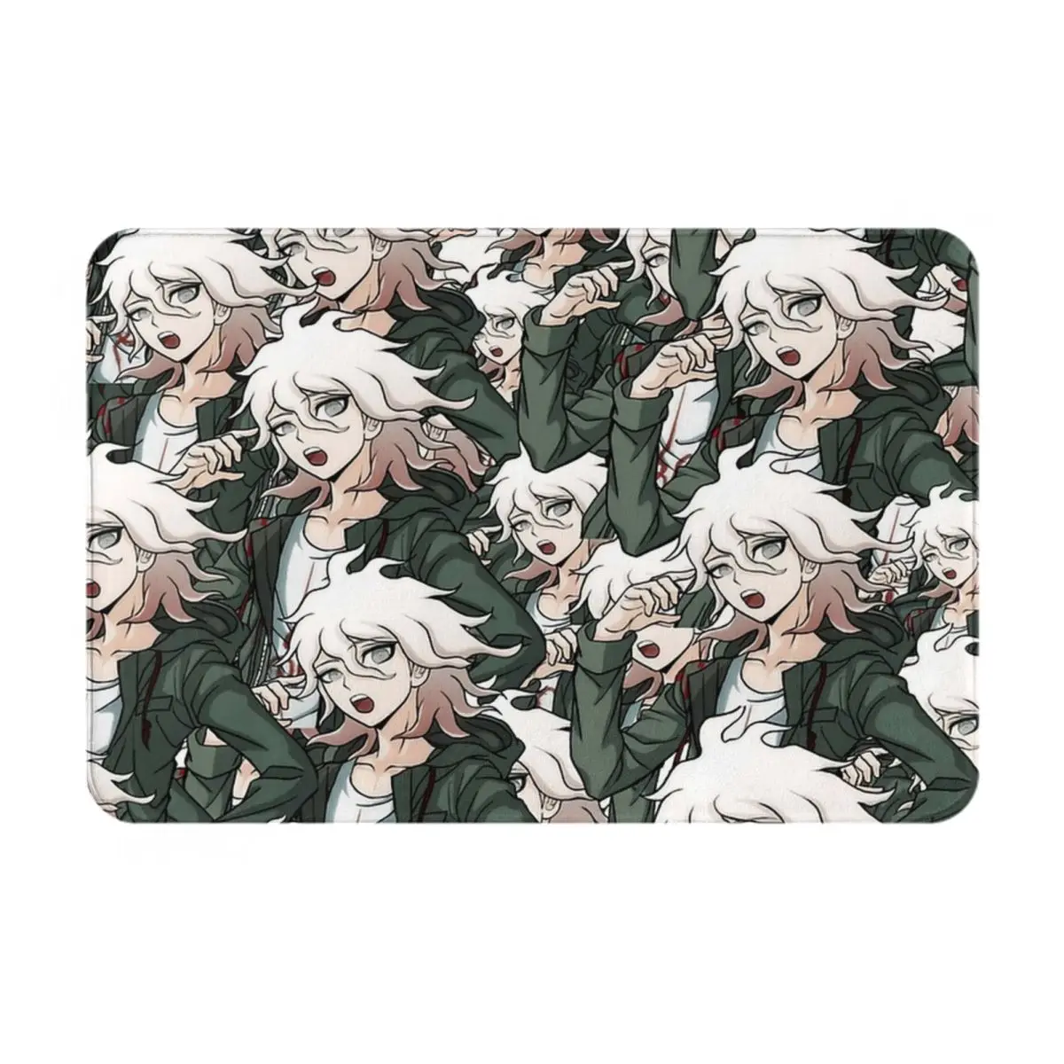 Danganronpa-Felpudo de voz nagito Komaeda, alfombrilla antideslizante para baño, inodoro, balcón, salón, duradero, lavable