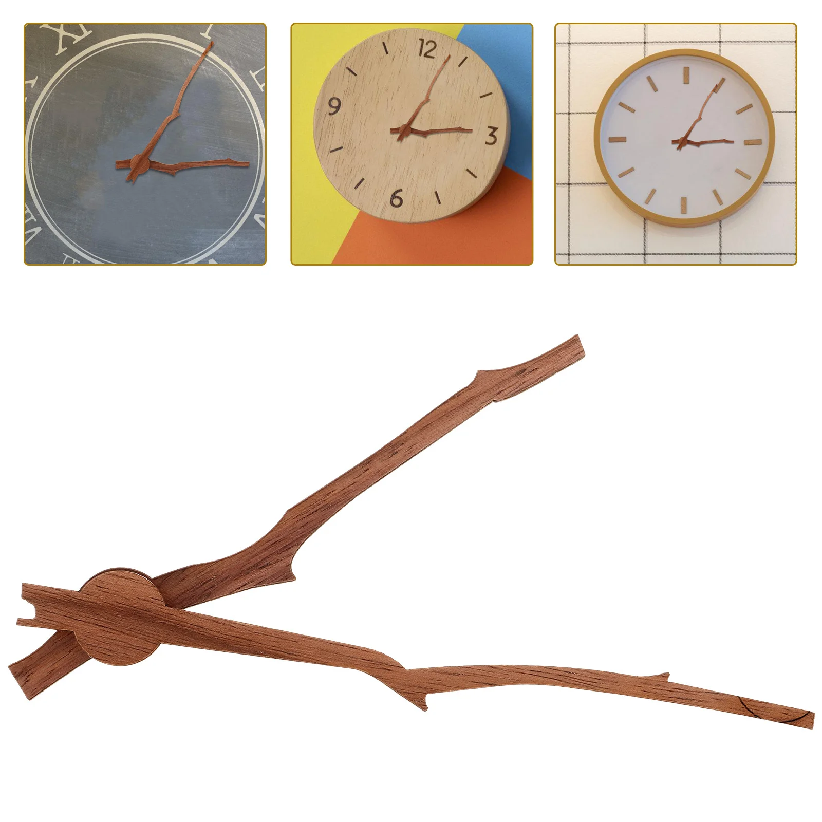 

1Set Walnut Wooden Clock Pointers Elegant Decorative Clock Parts for 10 12 Inch Wall Clocks DIY Household Use Home Supplies
