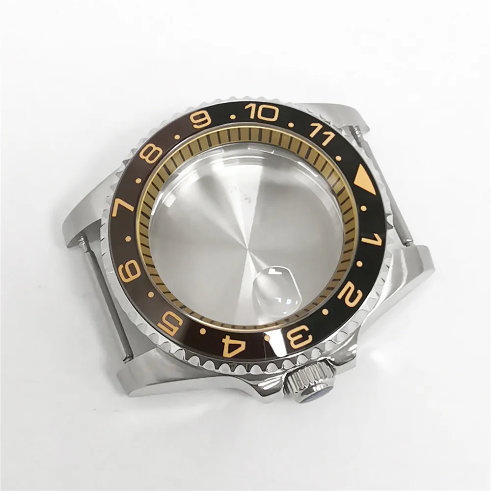 

Sapphire Magnifying Glass 38mm SUB/ GMT Bezel Yellow Inner Ring 316L Steel 40mm Case Oyster Strap For Japan NH35/NH36 Movt