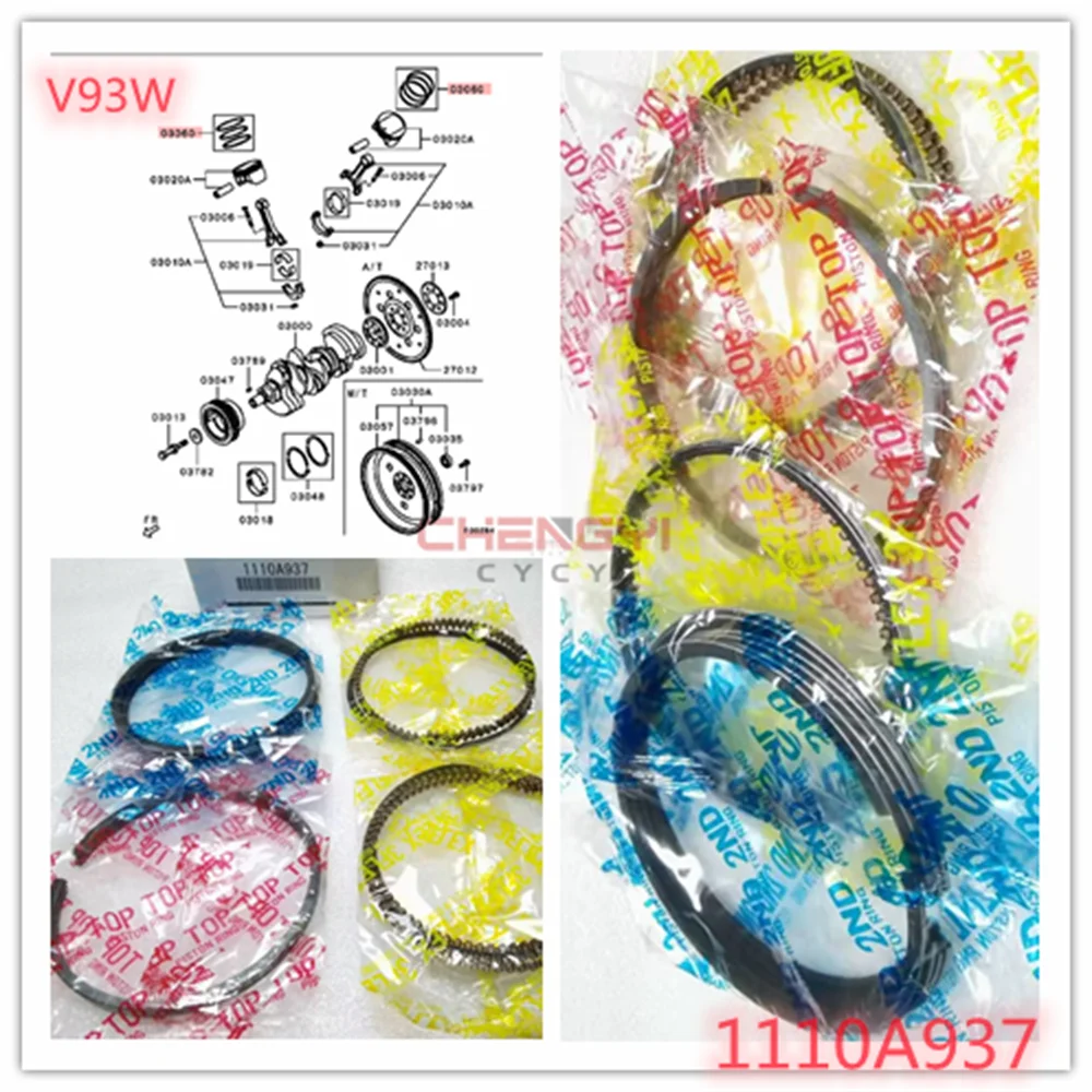 

6G72-4.0 Piston Rings Set For Pajero Montero V83W V93W 1110B180 1110A937 ﻿