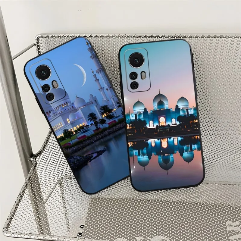 Muslim Mosque Phone Case Fundas For Redmi Note 12S 12 11S 11 10 9S 8T 7 8 9 9T 10X A2 Pro Plus Black Silicone Cover