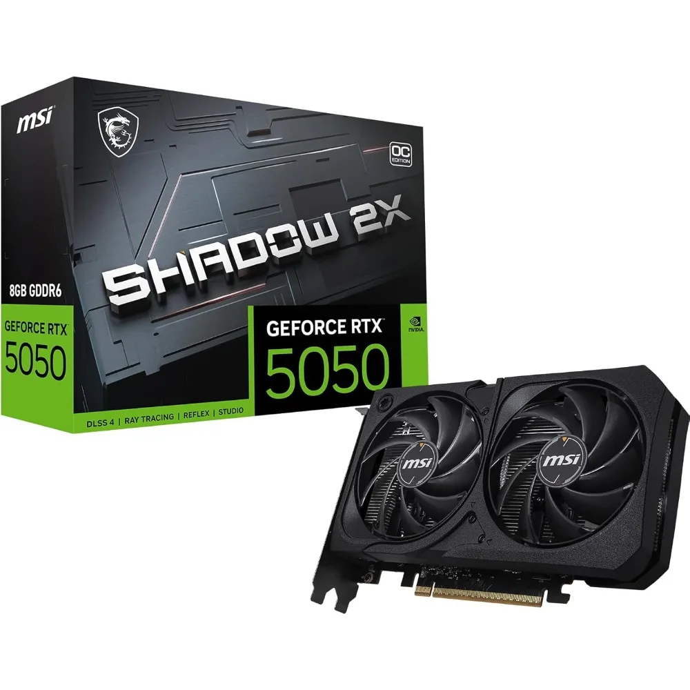 Gaming Graphics Card 8GB GDDR6 128-bit RTX 5050 2617MHz OC DP HDMI NVIDIA Blackwell Architecture view 2